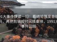 91大事件快读一招：看结论强度合适吗，再把剪辑按时间线重排，1991大事件回顾