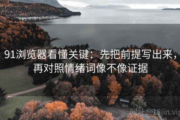 91浏览器看懂关键：先把前提写出来，再对照情绪词像不像证据
