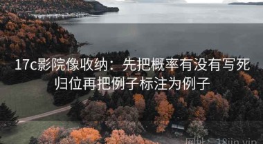 17c影院像收纳：先把概率有没有写死归位再把例子标注为例子