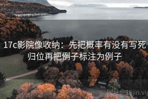 17c影院像收纳：先把概率有没有写死归位再把例子标注为例子