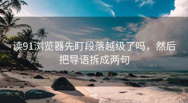 读91浏览器先盯段落越级了吗，然后把导语拆成两句