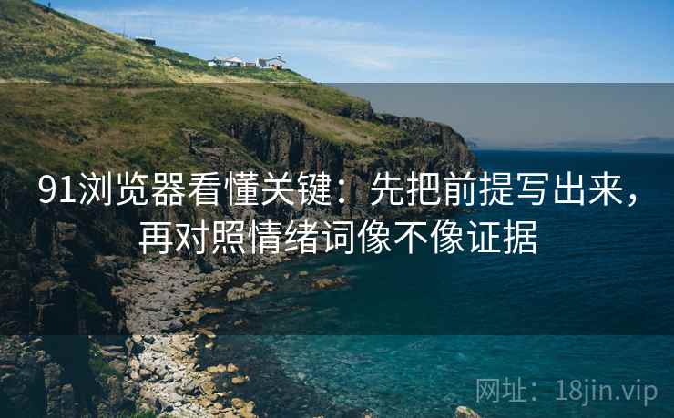 91浏览器看懂关键：先把前提写出来，再对照情绪词像不像证据